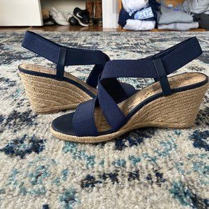 Merona Navy Espadrille Wedges